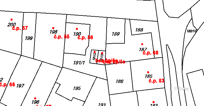Praha 41627016 na parcele st. 191/3 v KÚ Veleslavín, Katastrální mapa