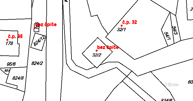 Libošovice 43247016 na parcele st. 32/2 v KÚ Libošovice, Katastrální mapa