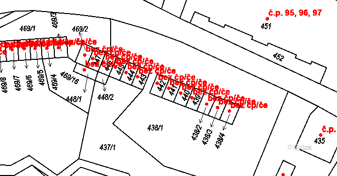 Plavy 44219016 na parcele st. 441 v KÚ Plavy, Katastrální mapa