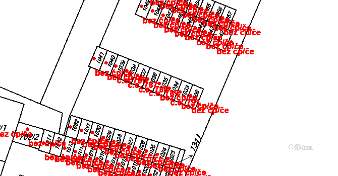 Nětčice 791, Kyjov na parcele st. 1034 v KÚ Nětčice u Kyjova, Katastrální mapa