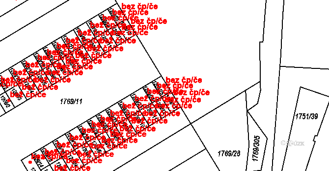 Milovice 47900016 na parcele st. 1209/25 v KÚ Milovice nad Labem, Katastrální mapa