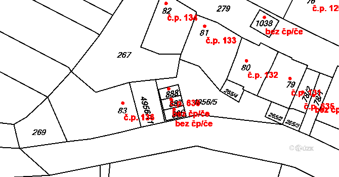 Černovice 636 na parcele st. 888 v KÚ Černovice u Tábora, Katastrální mapa