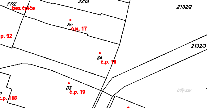 Bavorov 18 na parcele st. 84 v KÚ Bavorov, Katastrální mapa