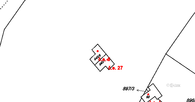 Číhalín 5 na parcele st. 940/6 v KÚ Číhalín, Katastrální mapa