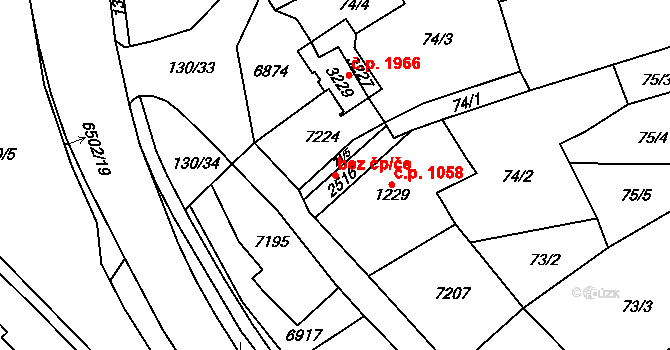 Kraslice 38535017 na parcele st. 2516 v KÚ Kraslice, Katastrální mapa