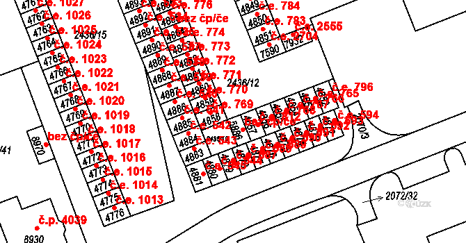 Hodonín 38888017 na parcele st. 5886 v KÚ Hodonín, Katastrální mapa