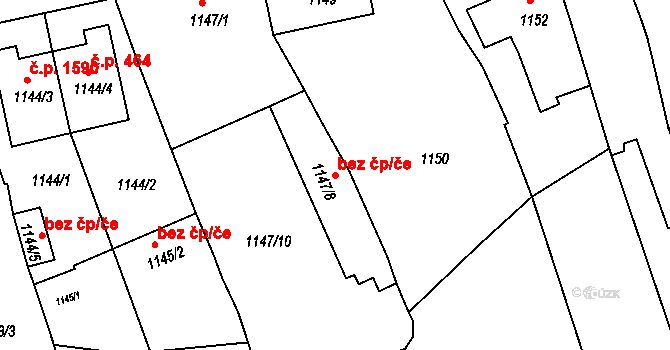 Holešov 46942017 na parcele st. 1147/8 v KÚ Holešov, Katastrální mapa