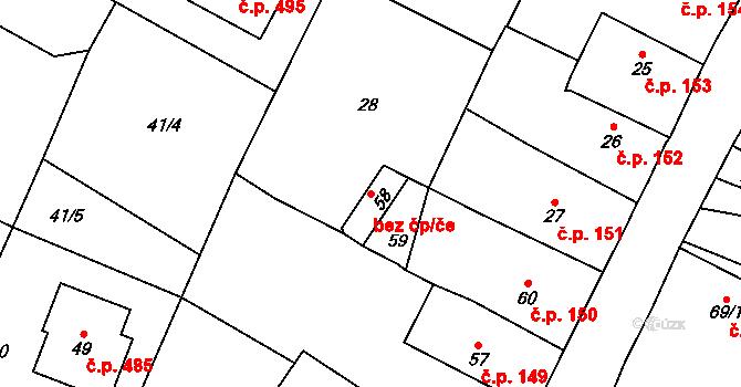 Hostomice 46971017 na parcele st. 58 v KÚ Hostomice pod Brdy, Katastrální mapa