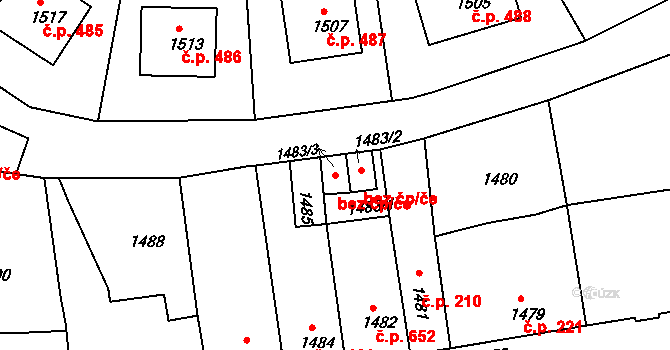 Velké Opatovice 48371017 na parcele st. 1483/3 v KÚ Velké Opatovice, Katastrální mapa