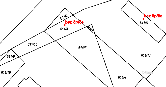 Příbor 49401017 na parcele st. 614/5 v KÚ Klokočov u Příbora, Katastrální mapa