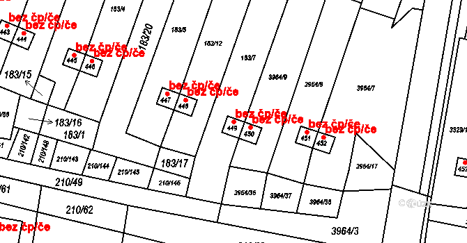 Mašťov 49870017 na parcele st. 449 v KÚ Mašťov, Katastrální mapa