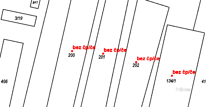 Krchleby 50418017 na parcele st. 201 v KÚ Krchleby u Čáslavi, Katastrální mapa