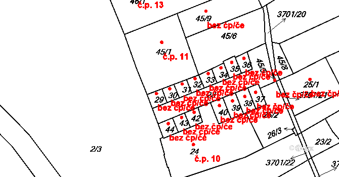 Holešov 41337018 na parcele st. 30 v KÚ Holešov, Katastrální mapa