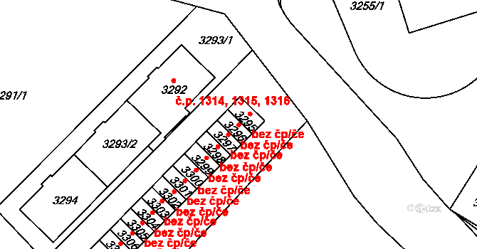 Sokolov 43374018 na parcele st. 3296 v KÚ Sokolov, Katastrální mapa
