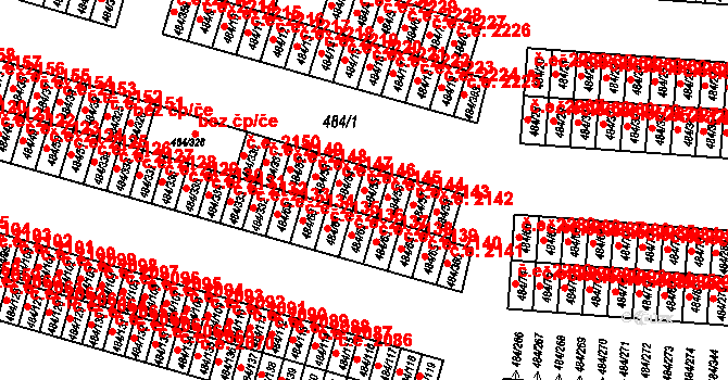 Havířov 46157018 na parcele st. 484/55 v KÚ Bludovice, Katastrální mapa