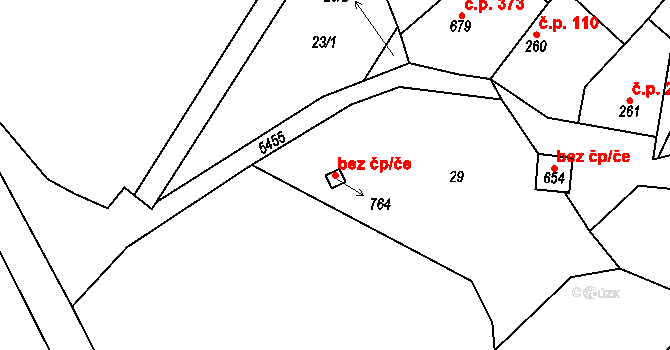 Polešovice 47187018 na parcele st. 764 v KÚ Polešovice, Katastrální mapa