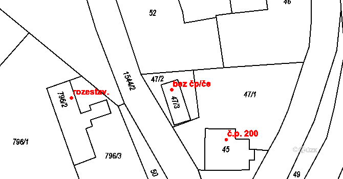 Sobotín 48912018 na parcele st. 47/3 v KÚ Sobotín, Katastrální mapa