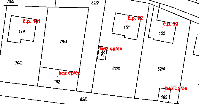 Loukovec 138836019 na parcele st. 261 v KÚ Loukovec, Katastrální mapa