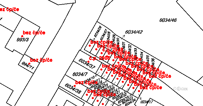 Přerov I-Město 2948, Přerov na parcele st. 6034/28 v KÚ Přerov, Katastrální mapa