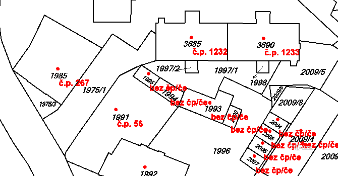 Rýmařov 40194019 na parcele st. 1994 v KÚ Rýmařov, Katastrální mapa