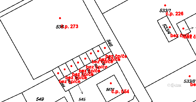 Suchdol nad Odrou 42555019 na parcele st. 538 v KÚ Suchdol nad Odrou, Katastrální mapa
