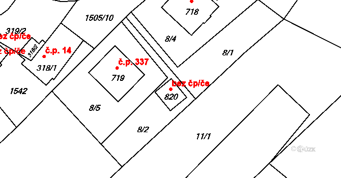 Bukovec 42694019 na parcele st. 820 v KÚ Bukovec u Jablunkova, Katastrální mapa