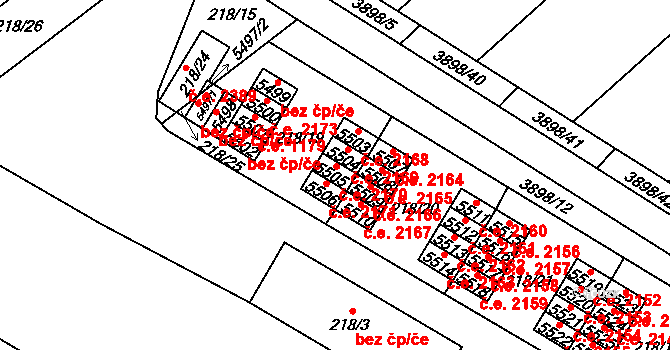 Řečkovice 2170, Brno na parcele st. 5505 v KÚ Řečkovice, Katastrální mapa