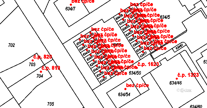 Rychnov nad Kněžnou 44279019 na parcele st. 634/32 v KÚ Rychnov nad Kněžnou, Katastrální mapa