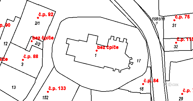 Sedlec-Prčice 45425019 na parcele st. 1 v KÚ Prčice, Katastrální mapa