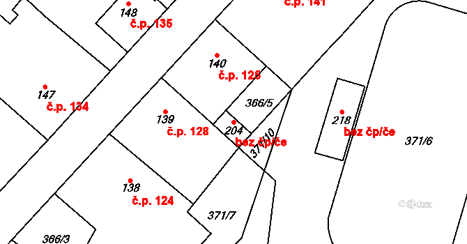 Chomutice 45946019 na parcele st. 204 v KÚ Chomutice, Katastrální mapa