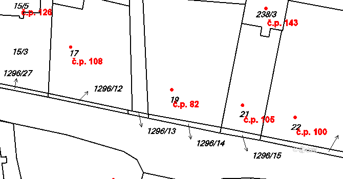 Chlum 82, Křemže na parcele st. 19 v KÚ Chlum u Křemže, Katastrální mapa