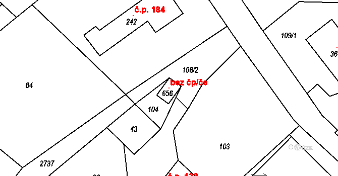 Korouhev 99824019 na parcele st. 656 v KÚ Korouhev, Katastrální mapa