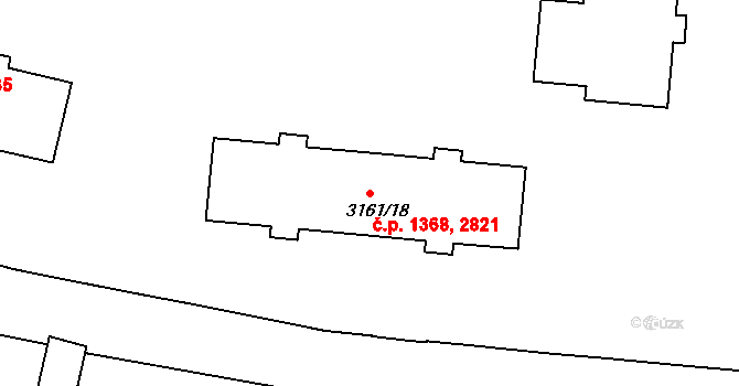Přerov I-Město 1368,2821, Přerov na parcele st. 3161/18 v KÚ Přerov, Katastrální mapa