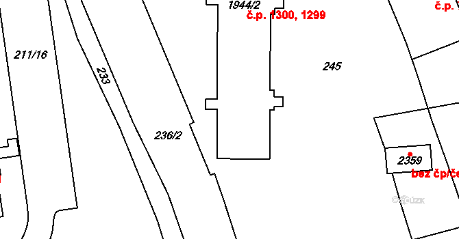 Kojetín I-Město 1299,1300, Kojetín na parcele st. 1944/2 v KÚ Kojetín, Katastrální mapa