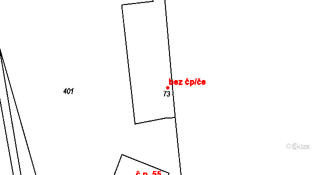 Okrouhlice 38716020 na parcele st. 73 v KÚ Okrouhlice, Katastrální mapa