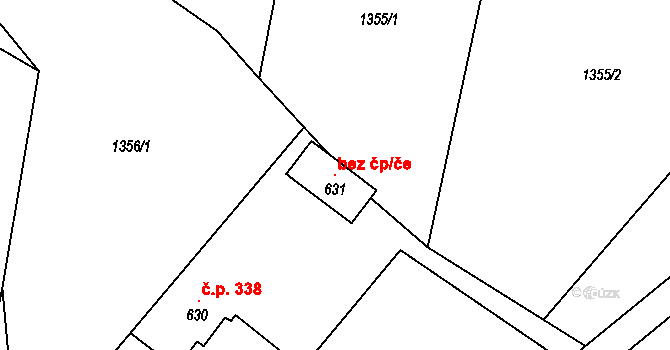 Hošťálková 39532020 na parcele st. 631 v KÚ Hošťálková, Katastrální mapa