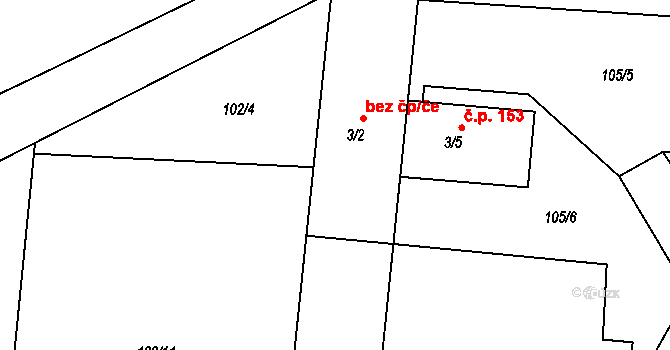 Peruc 42146020 na parcele st. 3/2 v KÚ Peruc, Katastrální mapa