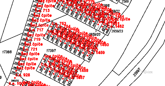 Cheb 44652020 na parcele st. 2660/9 v KÚ Cheb, Katastrální mapa
