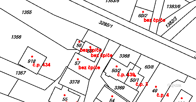 Písek 46602020 na parcele st. 59 v KÚ Písek u Jablunkova, Katastrální mapa