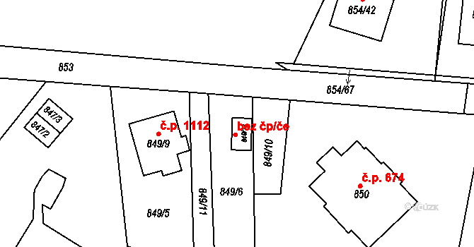 Jeseník 47875020 na parcele st. 849/12 v KÚ Jeseník, Katastrální mapa