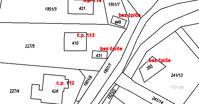 Kájov 117557021 na parcele st. 431 v KÚ Křenov u Kájova, Katastrální mapa