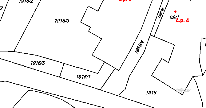 Pernolec 5, Částkov na parcele st. 67 v KÚ Pernolec, Katastrální mapa