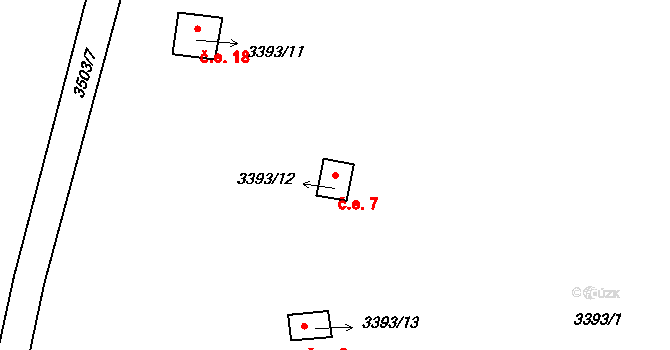 Třitim 7, Žimutice na parcele st. 285 v KÚ Třitim, Katastrální mapa