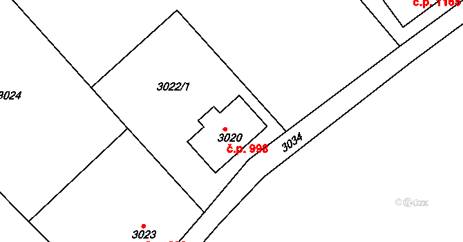 Rumburk 1 998, Rumburk na parcele st. 3020 v KÚ Rumburk, Katastrální mapa