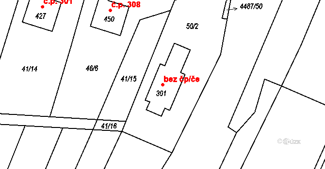 Opatov 38348021 na parcele st. 301 v KÚ Opatov na Moravě, Katastrální mapa