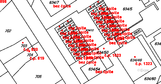 Rychnov nad Kněžnou 38490021 na parcele st. 634/31 v KÚ Rychnov nad Kněžnou, Katastrální mapa