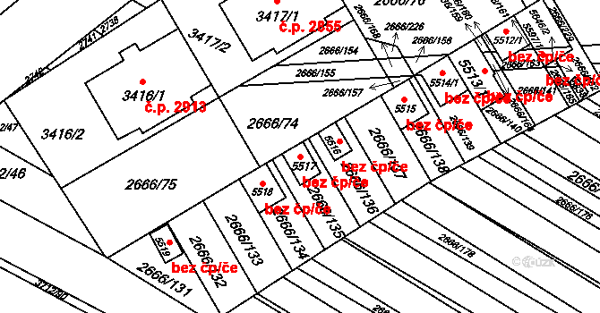 Břeclav 41750021 na parcele st. 5517 v KÚ Břeclav, Katastrální mapa