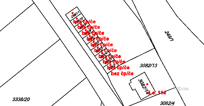 Jemnice 42412021 na parcele st. 258/4 v KÚ Jemnice, Katastrální mapa