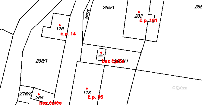 Černý Důl 43445021 na parcele st. 227 v KÚ Čistá v Krkonoších, Katastrální mapa