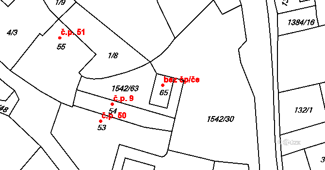 Cetoraz 45230021 na parcele st. 65 v KÚ Cetoraz, Katastrální mapa